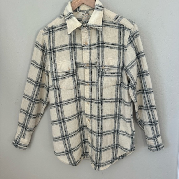Rare LEVI'S Vintage Clothing Longhorn Shirt 100% Wool Made In Italy Plaid Small - Picture 7 of 16